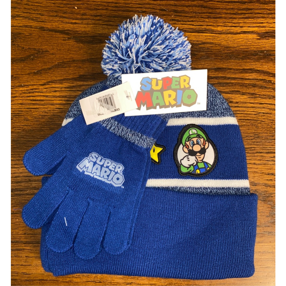 Super Mario Brothers hat & gloves set by Bioworld